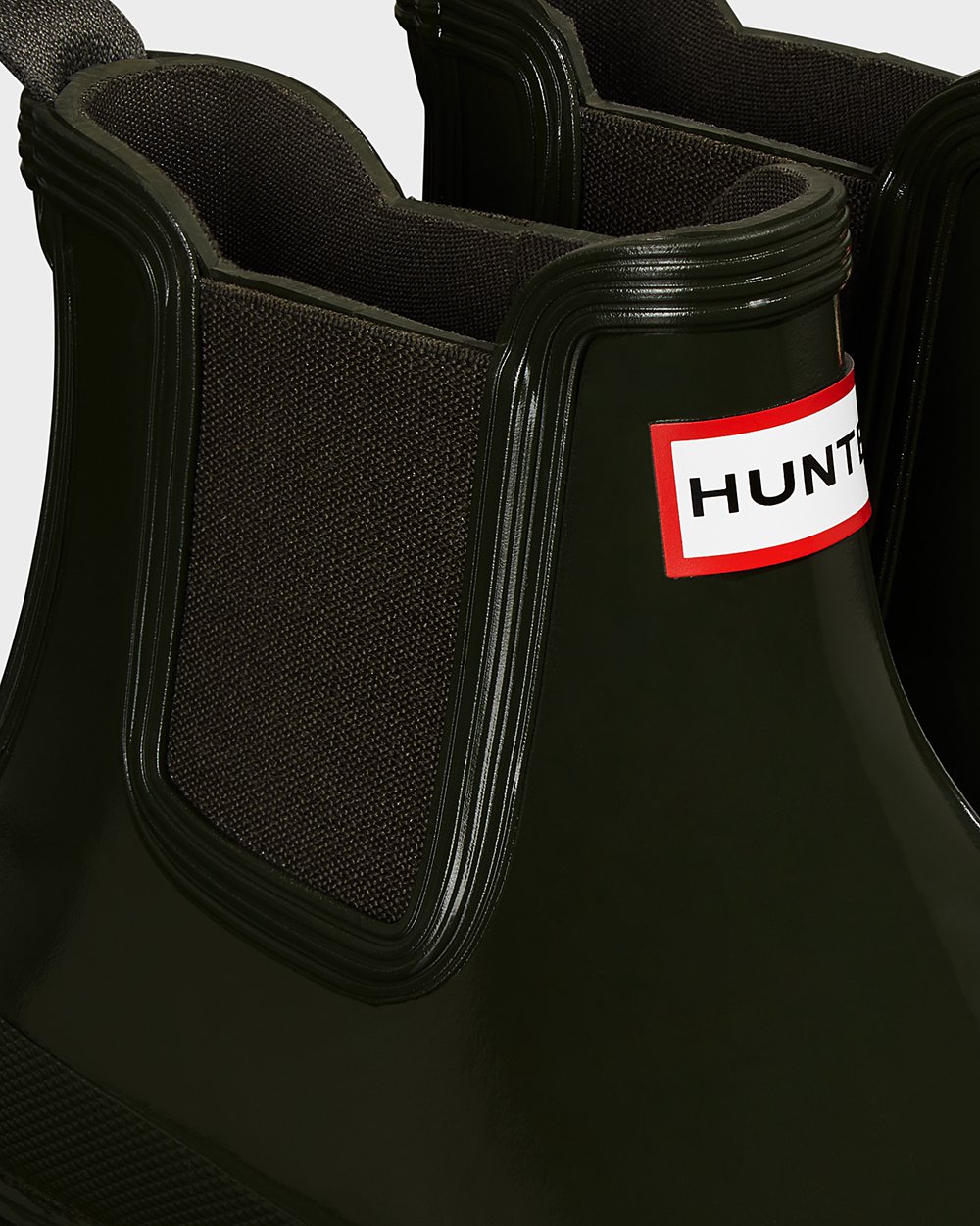 Hunter Mujer Original Gloss - Botas Chelsea Verde Oscuro Oliva - 479-IJSNRZ